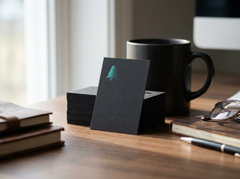 Business cards, matte and gloss
